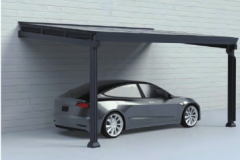 Wandbau Solar-Carport mit Vertikalen Pfosten